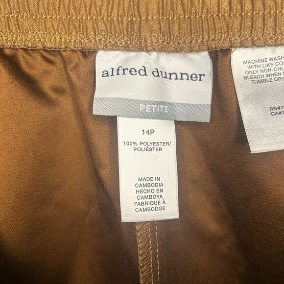 Ruby Rd. Brown Long Sleeve Striped Tunic Size L & Pull On Ankle Pants Size 14P - Picture 11 of 13